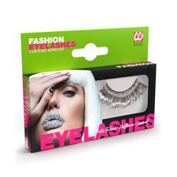 SZTUCZNE RZĘSY METALICZNE SREBRNE LAMETA