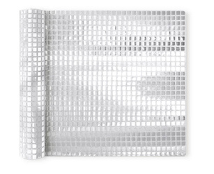 BIEŻNIK CEKINY SREBRNY 275 X 28 CM