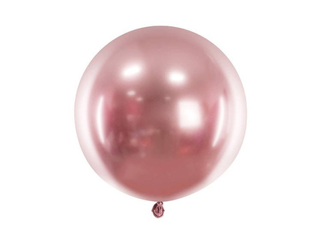 BALON OKRĄGŁY GLOSSY 60cm, RÓŻOWE ZŁOTO