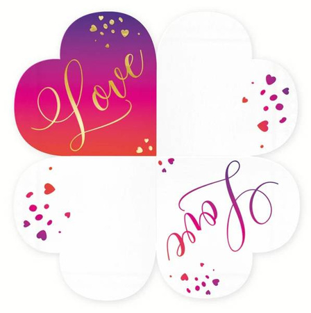 SERWETKI LOVE WALENTYNKI 33 CM 10 SZT.