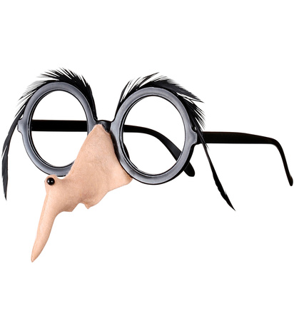 OKULARY CZAROWNICY Z CZARNYMI BRWIAMI