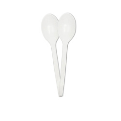 ŁYŻECZKI PLASTIKOWE WIELORAZOWE BIAŁE 10 SZT