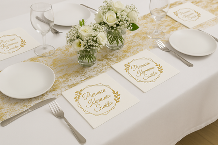  BIEŻNIK SIATKA ZŁOTY NADRUK 0,36 X 9 M