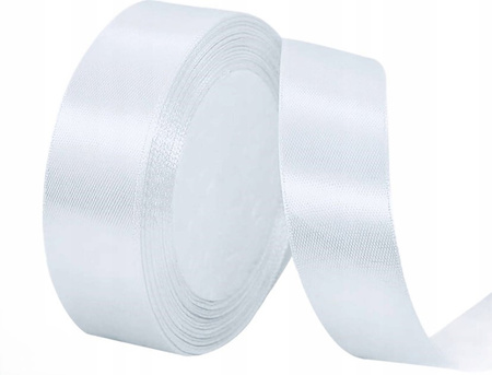 TASIEMKA SATYNOWA BIAŁA 25 MM 23M
