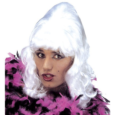 Peruka Glamour Drag Queen biała 