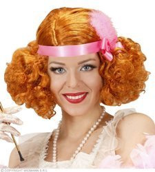 PERUKA RETRO RUDA Z OPASKĄ