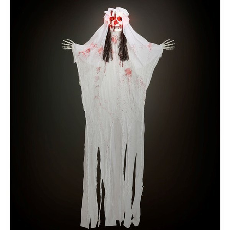 DEKORACJA SZKIELET PANNA MŁODA ŚWIECĄCA 170 cm