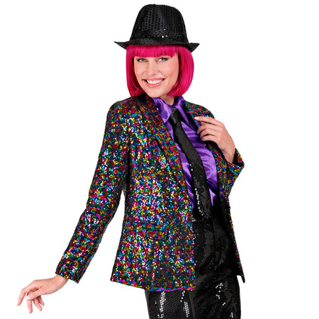 DAMSKA MARYNARKA CEKINOWA KOLOROWA