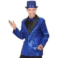 MARYNARKA MĘSKA CEKINOWA NIEBIESKA