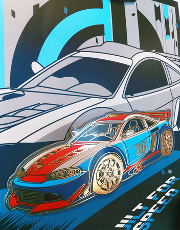 TORBA PAPIEROWA SAMOCHÓD WYŚCIGOWY 40 X 30 X 12 CM