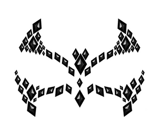 KRYSZTAŁKI NA TWARZ CZARNE NIETOPERZ HALLOWEEN