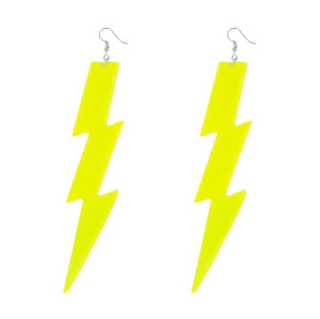 KOLCZYKI BŁYSKAWICE PIORUNY ŻÓŁTE