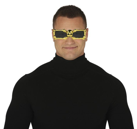 ZŁOTE OKULARY SZKIELET CZACHA