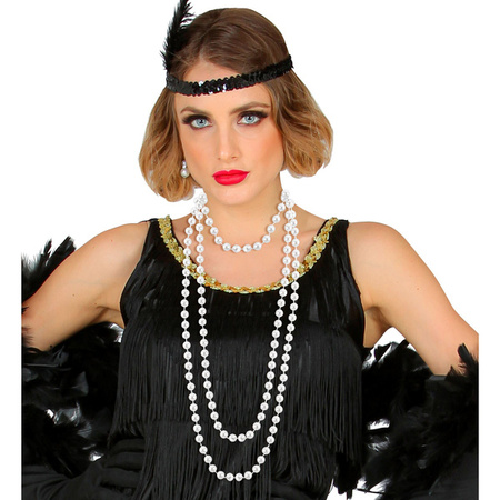 NASZYJNIK Z PEREŁ 160 CM 