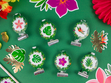 GWIZDKI TRĄBKI ROZWIJANE HAWAII PARTY