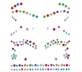 NAKLEJKI GWIAZDKI SAMOPRZYLEPNE NA TWARZ