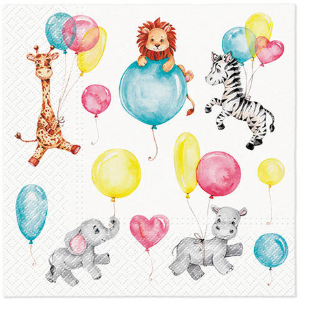 SERWETKI WESOŁE ZWIERZĄTKA 20 SZT