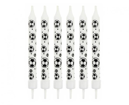 ŚWIECZKI URODZINOWE PIŁKA NOŻNA 6 SZT.