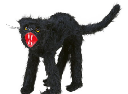 KOT 30 CM CZARNY HALLOWEEN 