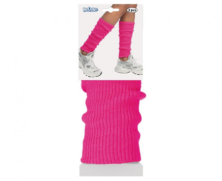 Ochraniacze na nogi neonowy różowy getry różowe