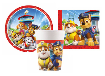 ZESTAW PSI PATROL KUBECZKI+TALERZYKI+SERWETKI