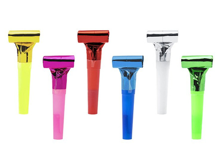 TRĄBKI URODZINOWE 6szt. KOLORY