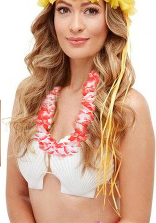 KWIATY HAWAJSKIE CZERWONO-BIAŁE