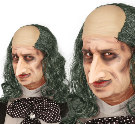 PERUKA SZARA Z ŁYSINĄ 