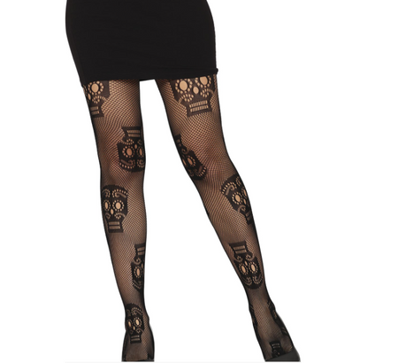 RAJSTOPY KABARETKI Z CZASZKAMI CZARNE