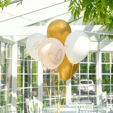 BALONY LATEKSOWE MĄŻ ŻONA 6 SZT 30 CM