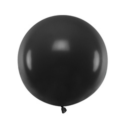 BALON LATEKSOWY PASTEL 60 CM  1 SZT OKRĄGŁY PASTEL BLACK