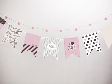 GIRLANDA PAPIEROWA MIX SŁODYCZE