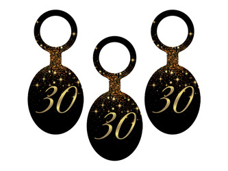ZAWIESZKI NA BUTELKI 30 URODZINY 8 SZT