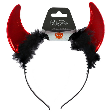 OPASKA ROGI DIABŁA CZERWONE METALIZOWANE