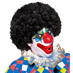 PERUKA KLAUNA CZARNA AFRO