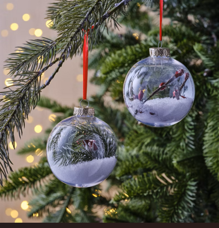 BOMBKA PRZEZROCZYSTA 8 CM DIY ŚWIĘTA