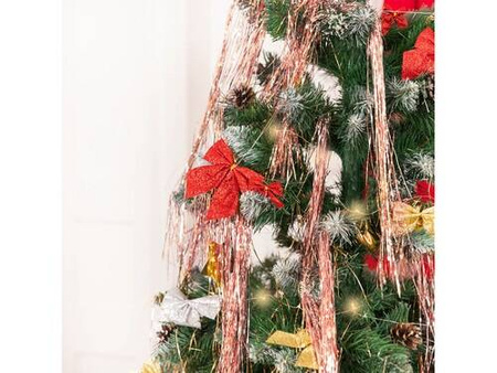 WŁOSY ANIELSKIE NA CHOINKĘ RÓŻOWE ZŁOTO 33 X 50 CM