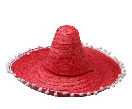 SOMBRERO MEKSYKAŃSKIE MALINOWE CZERWONE 50CM