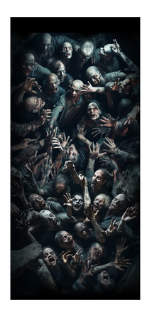 NAKLEJKA PODŁOGOWA PIWNICA ZOMBIE 30X90 CM