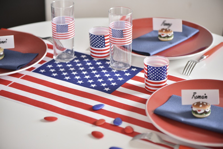 BIEŻNIK FLAGA USA 30X500 CM