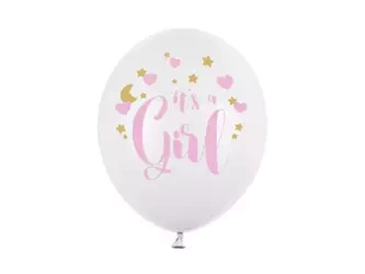BALONY IT'S A GIRL 6szt 30cm