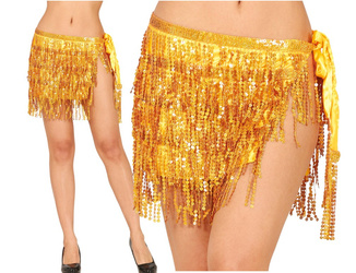 SPÓDNICA DAMSKA CEKINOWA ZŁOTA