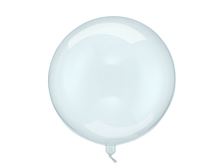 BALON KULA 40 CM TRANSPARENTNY NIEBIESKA