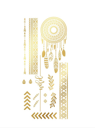 HIPPIE GOLD TATTOO, 14X30 CMS