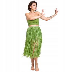 SPÓDNICA HAWAJSKA ZIELONA RAFIA