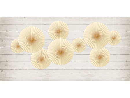 Rozety dekoracyjne, kremowy (1 karton / 50 op.) (1 op. / 3 szt.)