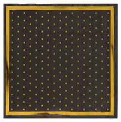 SERWETKI PAPIEROWE ZŁOTE KROPKI CZARNE 33X33 CM 20 SZT