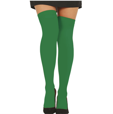 CIEMNOZIELONE DAMSKIE POŃCZOCHY 