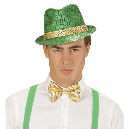 KAPELUSZ CEKINOWY ZIELONY DZIEŃ ŚW. PATRYKA