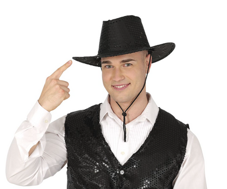KAPELUSZ KOWBOJSKI Z CEKINAMI 